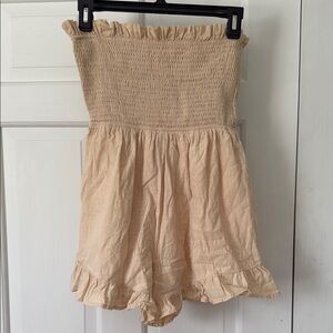 Princess Polly Tan Ruffle Detail Top